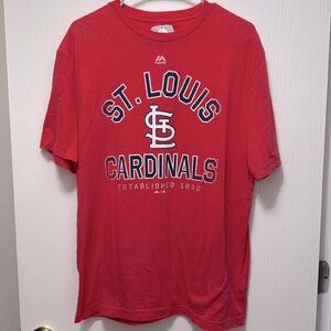 Majestic St. Louis Cardinals Red Short Sleeve Tee